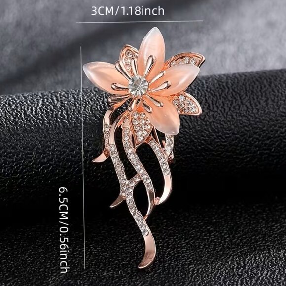 Jewelry - Rhinestone Orchid Brooch Lapel Pin Z123